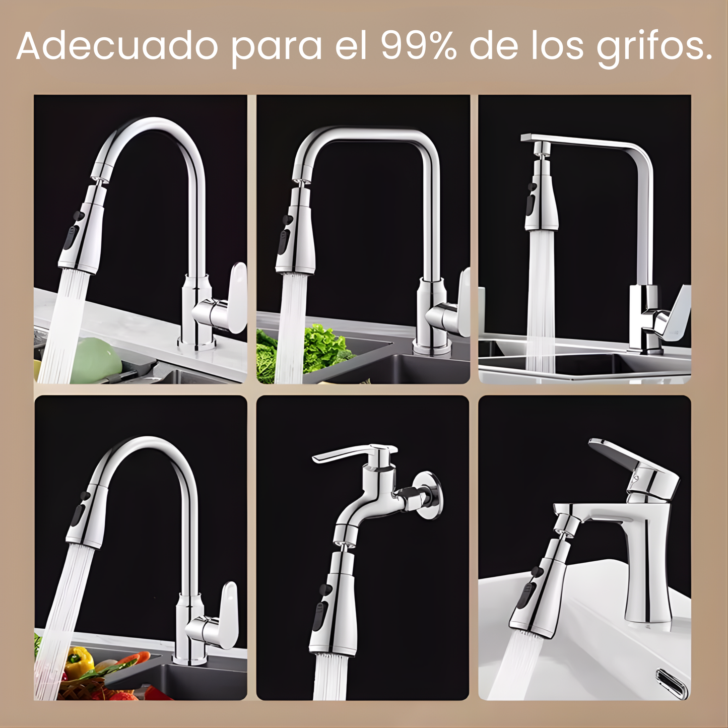 Acesesorio para grifo 3 en 1